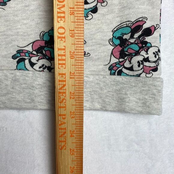 Disney Mickey & Minnie Mouse Ice Skating Sweater Womens Large Gray Sweatshirt - Picture 6 of 9